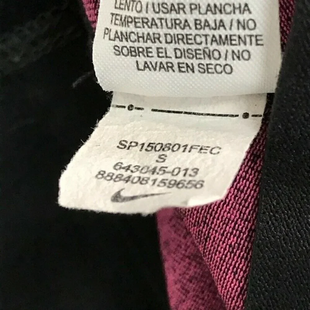 Nike Burnout Stirrup Leggings Black Pink small